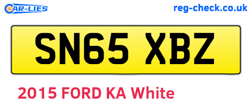 SN65XBZ are the vehicle registration plates.
