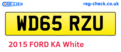 WD65RZU are the vehicle registration plates.