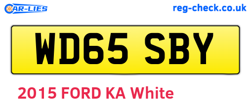 WD65SBY are the vehicle registration plates.