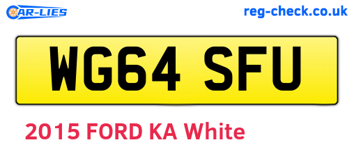 WG64SFU are the vehicle registration plates.