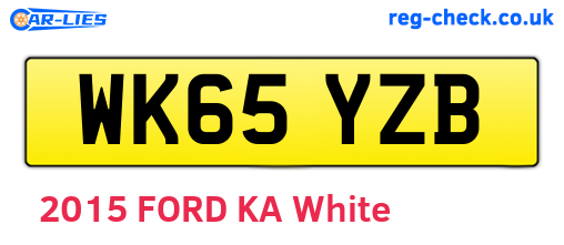 WK65YZB are the vehicle registration plates.