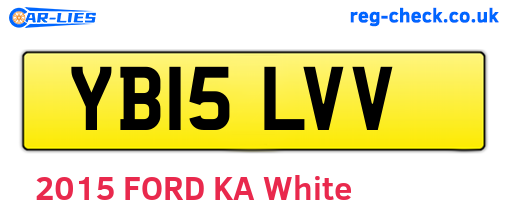 YB15LVV are the vehicle registration plates.
