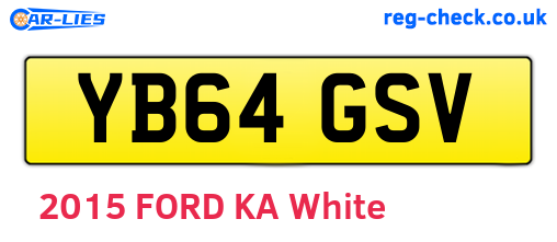 YB64GSV are the vehicle registration plates.