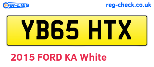 YB65HTX are the vehicle registration plates.