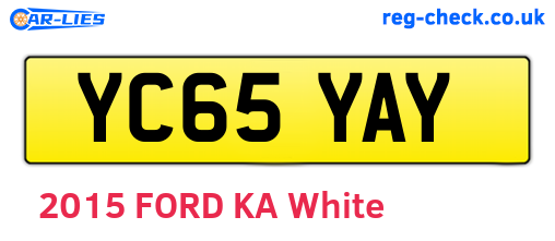 YC65YAY are the vehicle registration plates.