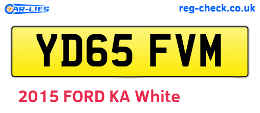 YD65FVM are the vehicle registration plates.