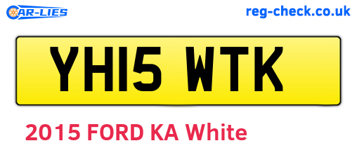 YH15WTK are the vehicle registration plates.