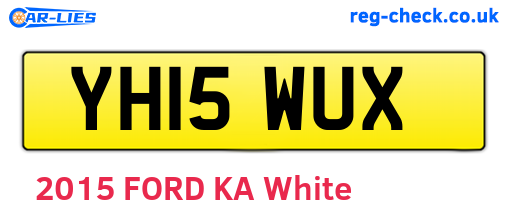 YH15WUX are the vehicle registration plates.