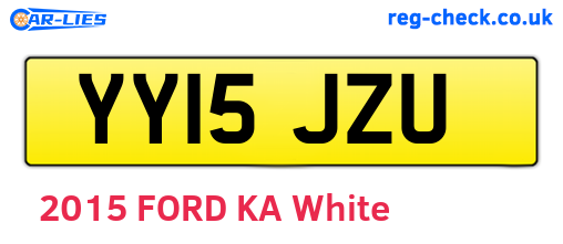 YY15JZU are the vehicle registration plates.