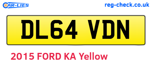DL64VDN are the vehicle registration plates.