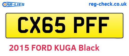 CX65PFF are the vehicle registration plates.