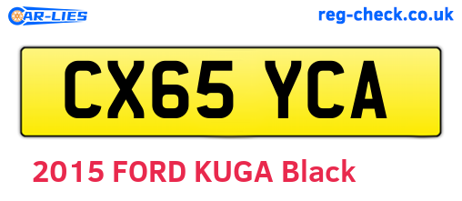 CX65YCA are the vehicle registration plates.