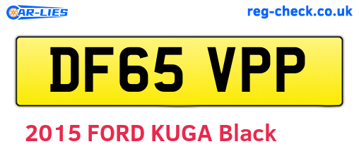 DF65VPP are the vehicle registration plates.