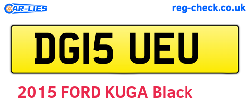 DG15UEU are the vehicle registration plates.