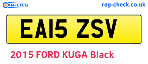 EA15ZSV are the vehicle registration plates.