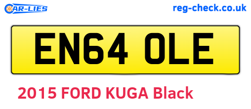 EN64OLE are the vehicle registration plates.