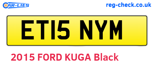 ET15NYM are the vehicle registration plates.