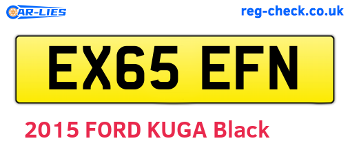 EX65EFN are the vehicle registration plates.