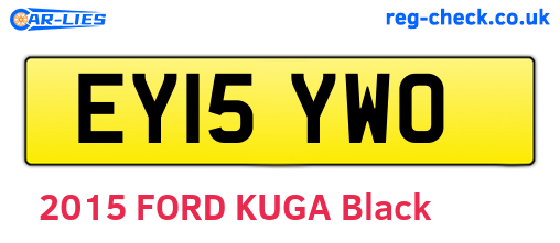 EY15YWO are the vehicle registration plates.