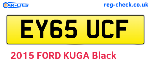 EY65UCF are the vehicle registration plates.