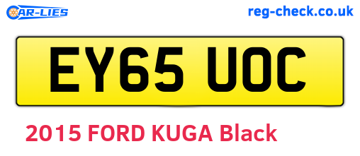 EY65UOC are the vehicle registration plates.