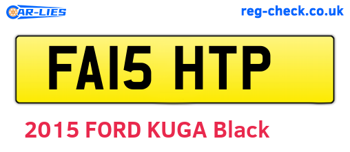 FA15HTP are the vehicle registration plates.
