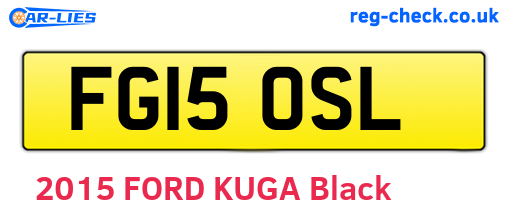 FG15OSL are the vehicle registration plates.