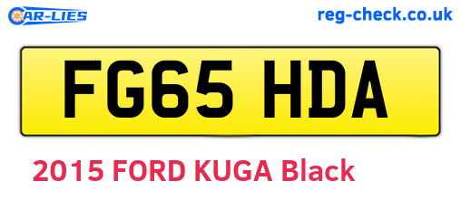 FG65HDA are the vehicle registration plates.