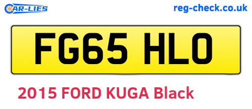 FG65HLO are the vehicle registration plates.