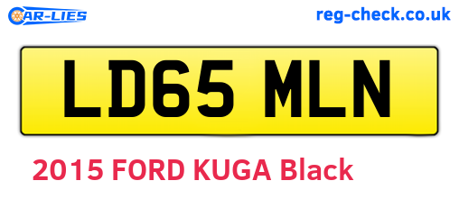 LD65MLN are the vehicle registration plates.