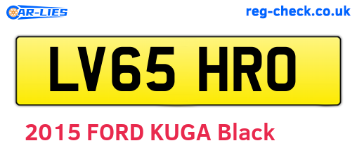LV65HRO are the vehicle registration plates.