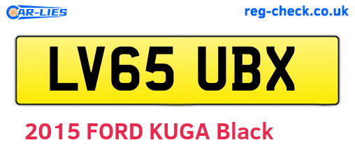 LV65UBX are the vehicle registration plates.