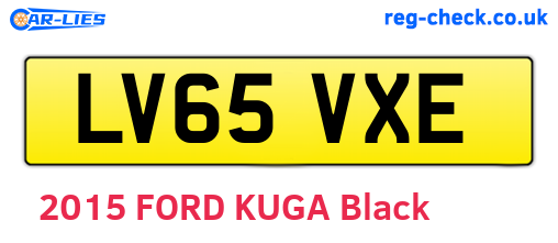 LV65VXE are the vehicle registration plates.