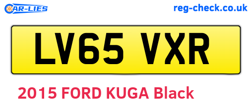 LV65VXR are the vehicle registration plates.