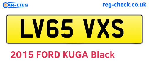 LV65VXS are the vehicle registration plates.