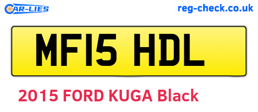 MF15HDL are the vehicle registration plates.