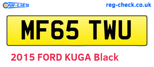 MF65TWU are the vehicle registration plates.