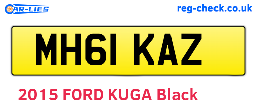 MH61KAZ are the vehicle registration plates.