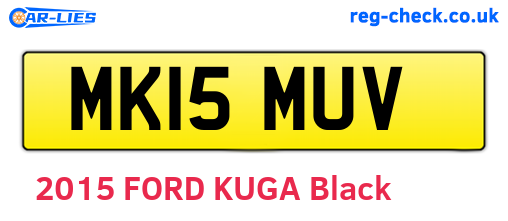 MK15MUV are the vehicle registration plates.