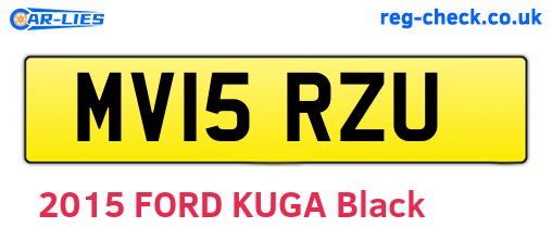 MV15RZU are the vehicle registration plates.