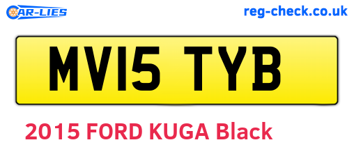 MV15TYB are the vehicle registration plates.