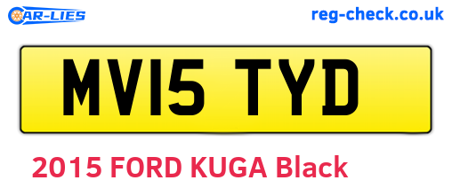 MV15TYD are the vehicle registration plates.