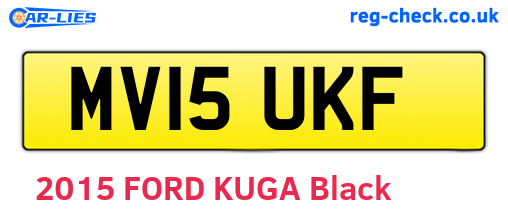 MV15UKF are the vehicle registration plates.