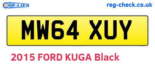 MW64XUY are the vehicle registration plates.