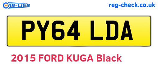 PY64LDA are the vehicle registration plates.