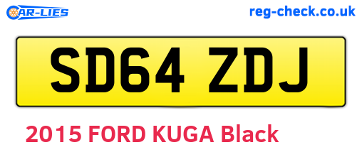 SD64ZDJ are the vehicle registration plates.