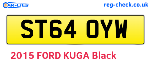 ST64OYW are the vehicle registration plates.