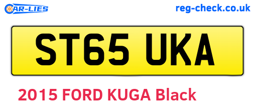 ST65UKA are the vehicle registration plates.