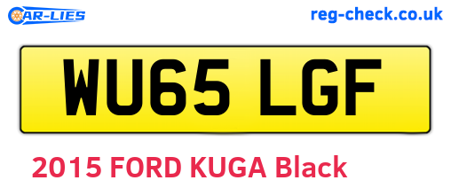 WU65LGF are the vehicle registration plates.