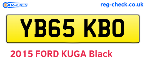 YB65KBO are the vehicle registration plates.